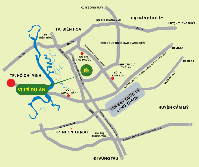 Bien Hoa City tọa lạc tại xã Tam Phước, thành phố Biên Hòa, tỉnh Đồng Nai