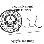 chữ ký thủ tướng Nguyễn Tấn Dũng