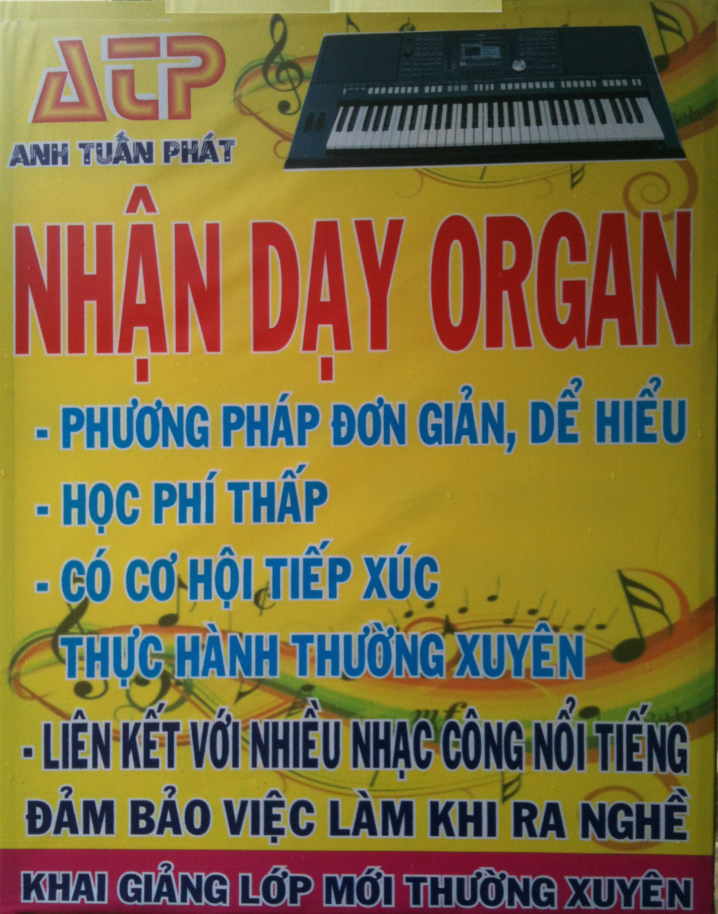 Dạy đàn Organ tại Bình Dương