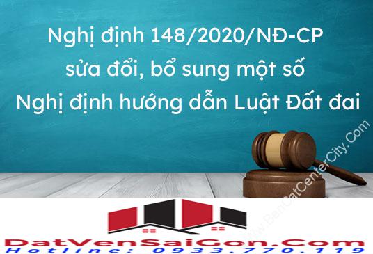 Nghị định 148/2020/NĐ-CP sửa đổi, bổ sung một số Nghị định hướng dẫn Luật Đất đai (Mới Nhất)